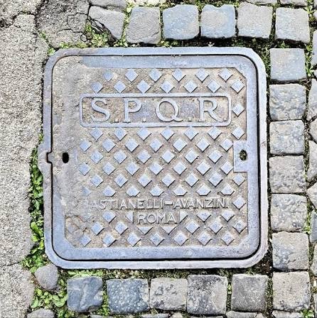 SPQR manhole cover